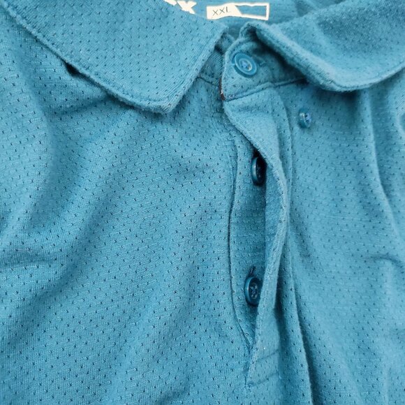 MSX by Michael Strahan polo shirt men's size XXL teal lightweight short sleeve - Picture 8 of 11